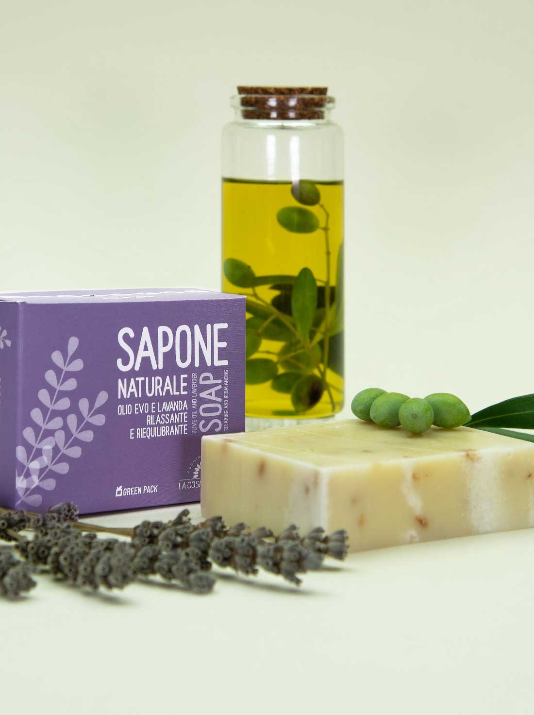 La Cosmottega Sapone Olio Evo e Lavanda 120 g