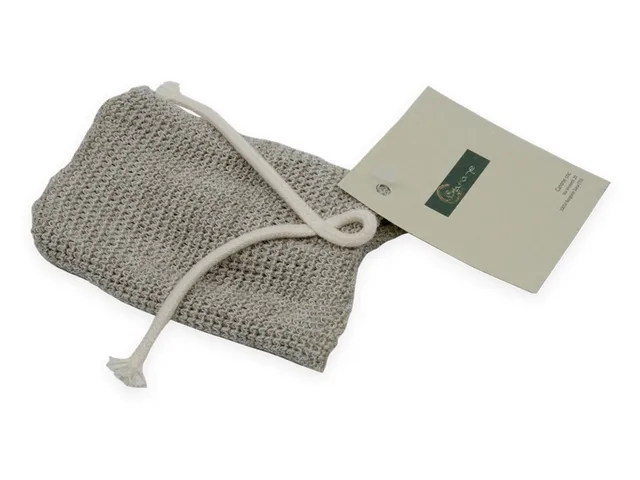 Noire di Hammam manopola porta sapone cotone lino elasticizzata