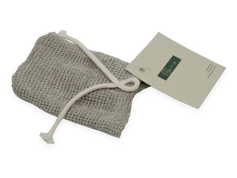 Noire di Hammam manopola porta sapone cotone lino elasticizzata