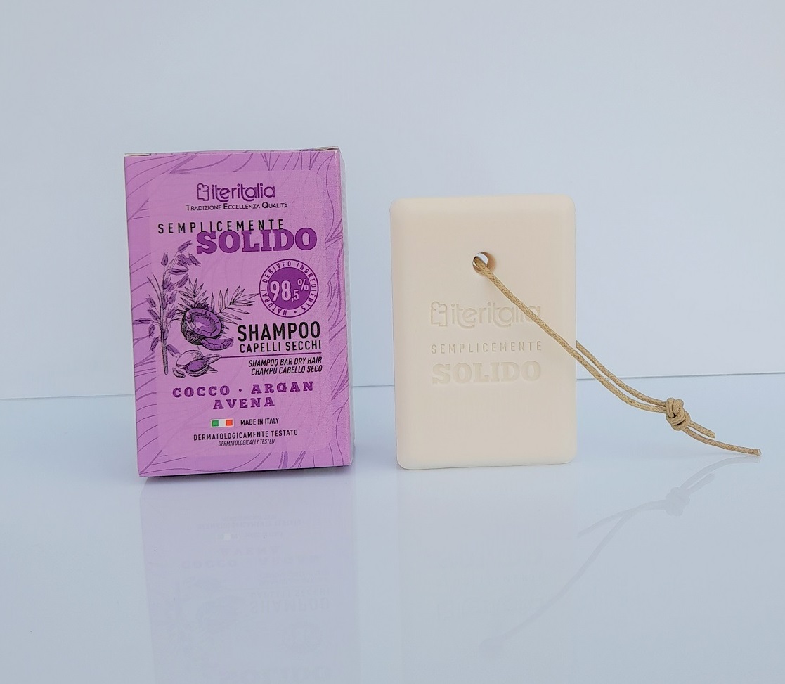 Iteritalia Iterbe Shampoo solido Capelli Secchi 85g nutriente