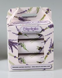 Iteritalia Cofanetto 3 Saponi 125 g Rosa Gelsomino Lavanda