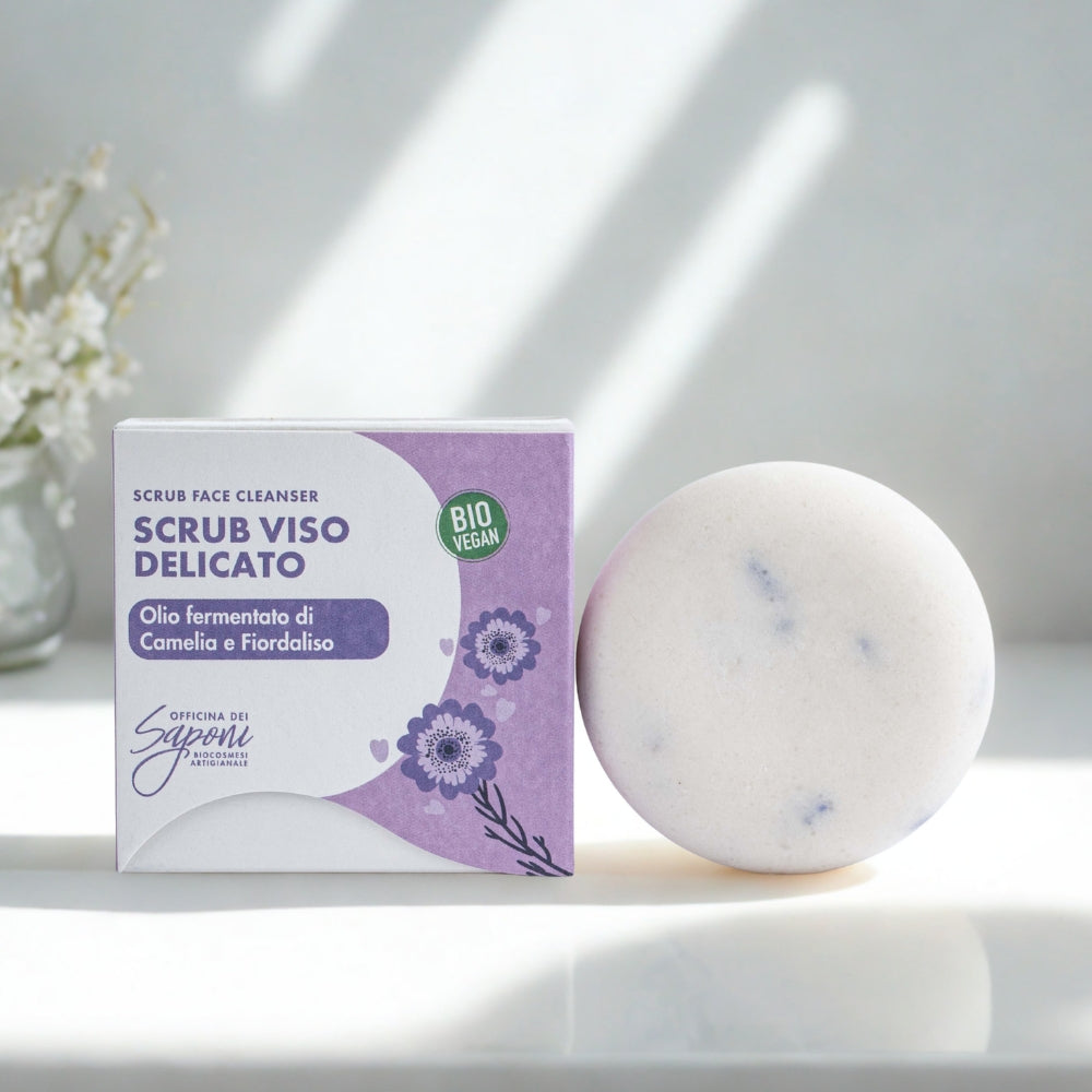 Officina dei Saponi scrub viso solido delicato allo zucchero