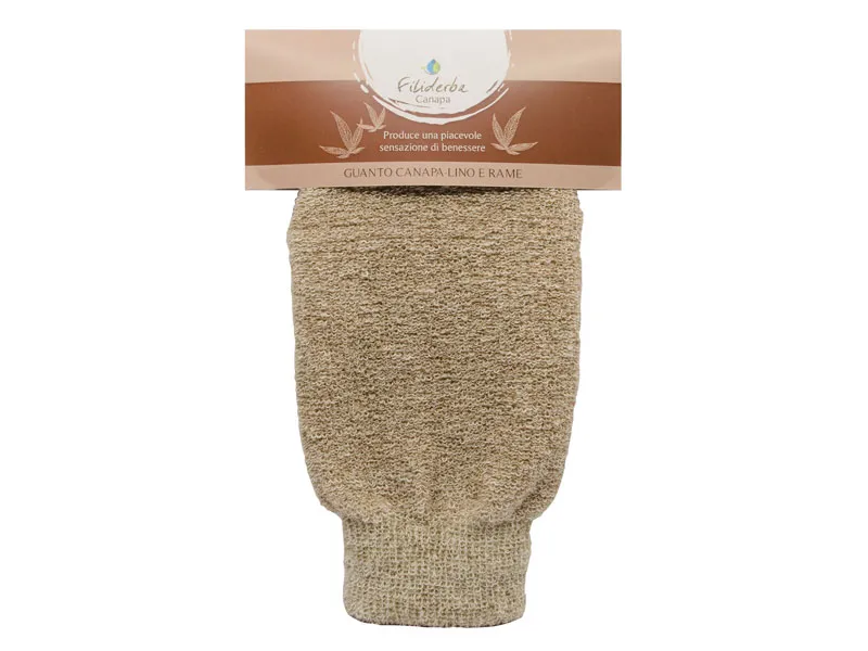Noire di Hammam Filiderba guanto canapa e rame esfoliante