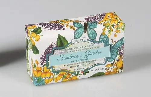Iteritalia Italian Made Saponetta vegetale 250g sambuco ginestra