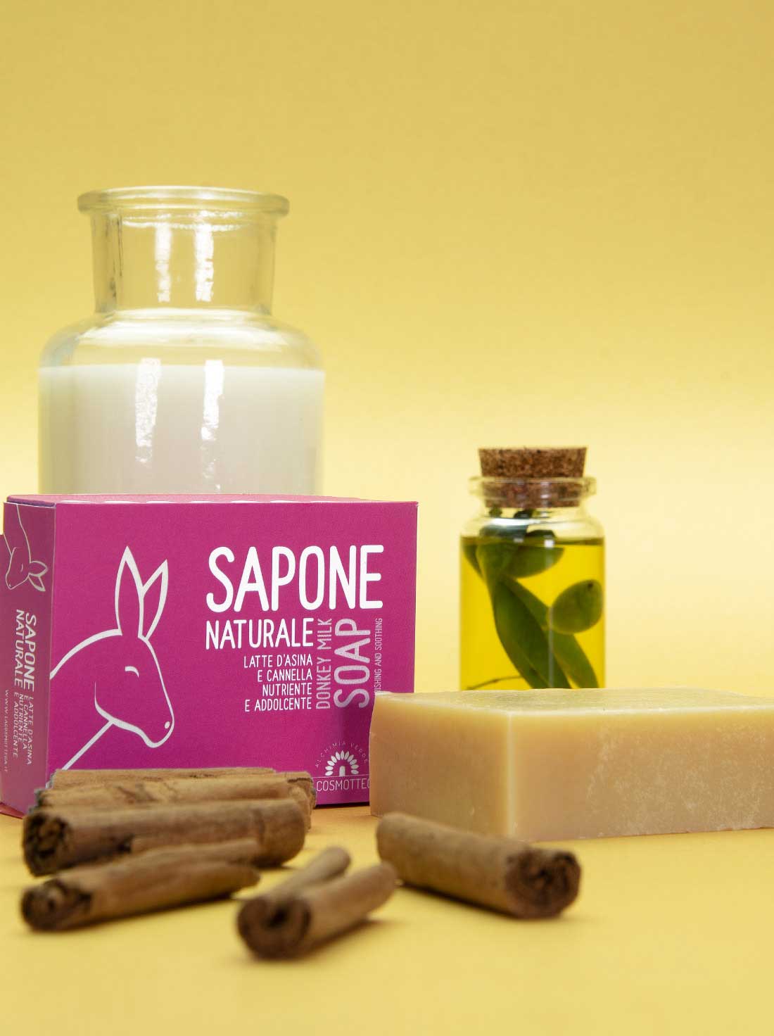 La Cosmottega Latte d'Asina e Cannella Sapone Solido 120 g