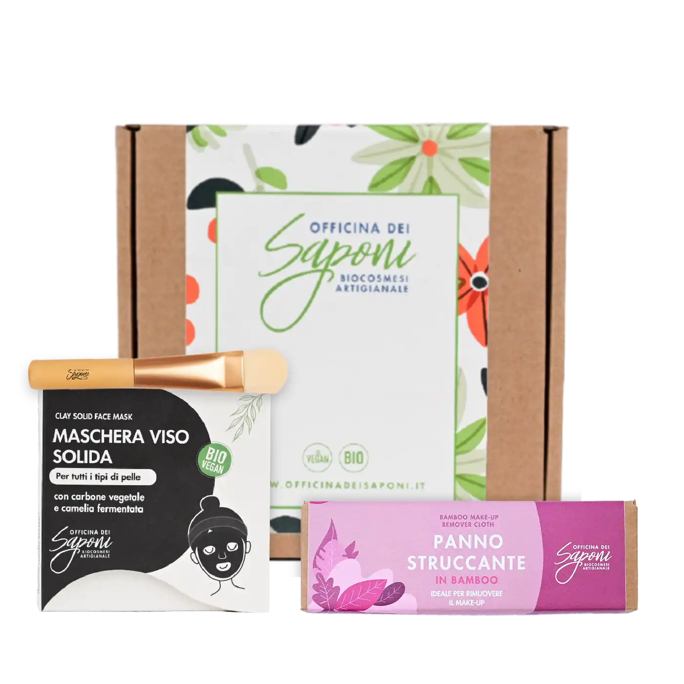 Officina dei Saponi Box Regalo Maschera Viso Argilla Verde Solida