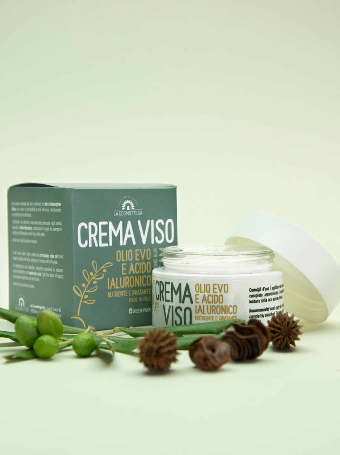 La Cosmottega Olio Evo crema viso acido ialuronico pelli secche