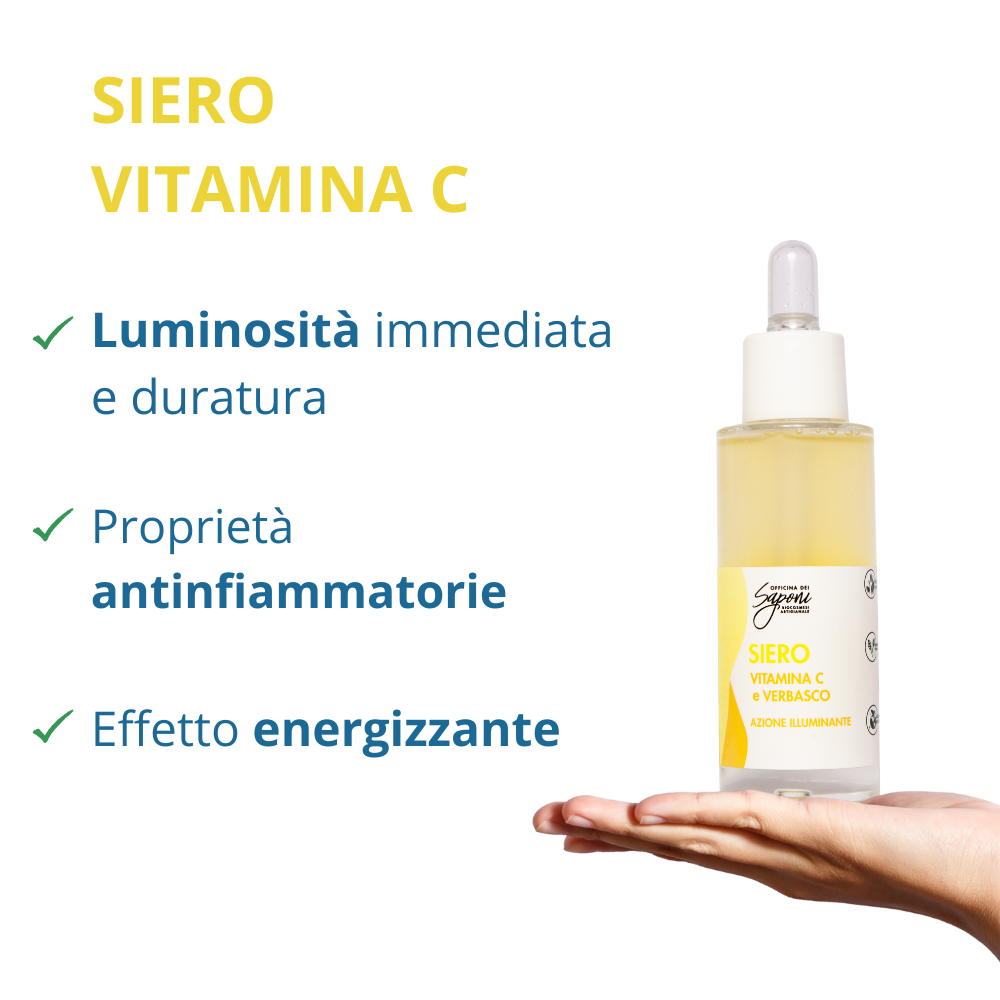 Officina dei Saponi Bifasica Vitamina C Verbasco Siero Viso illuminante
