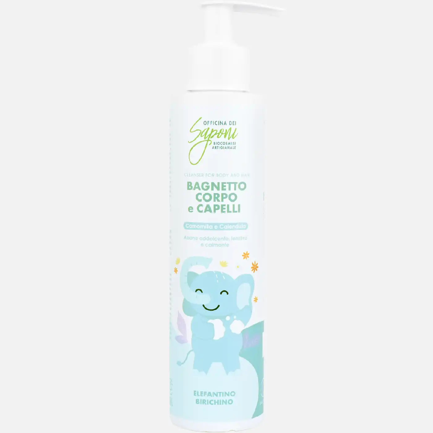 Officina dei Saponi Bimbi Bagnetto Corpo e Capelli Bagnoschiuma Camomilla