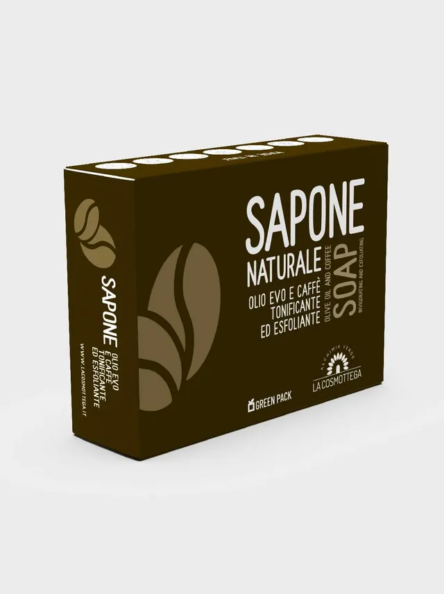 La Cosmottega Sapone Solido Olio Evo Caffè 120 g pelli miste