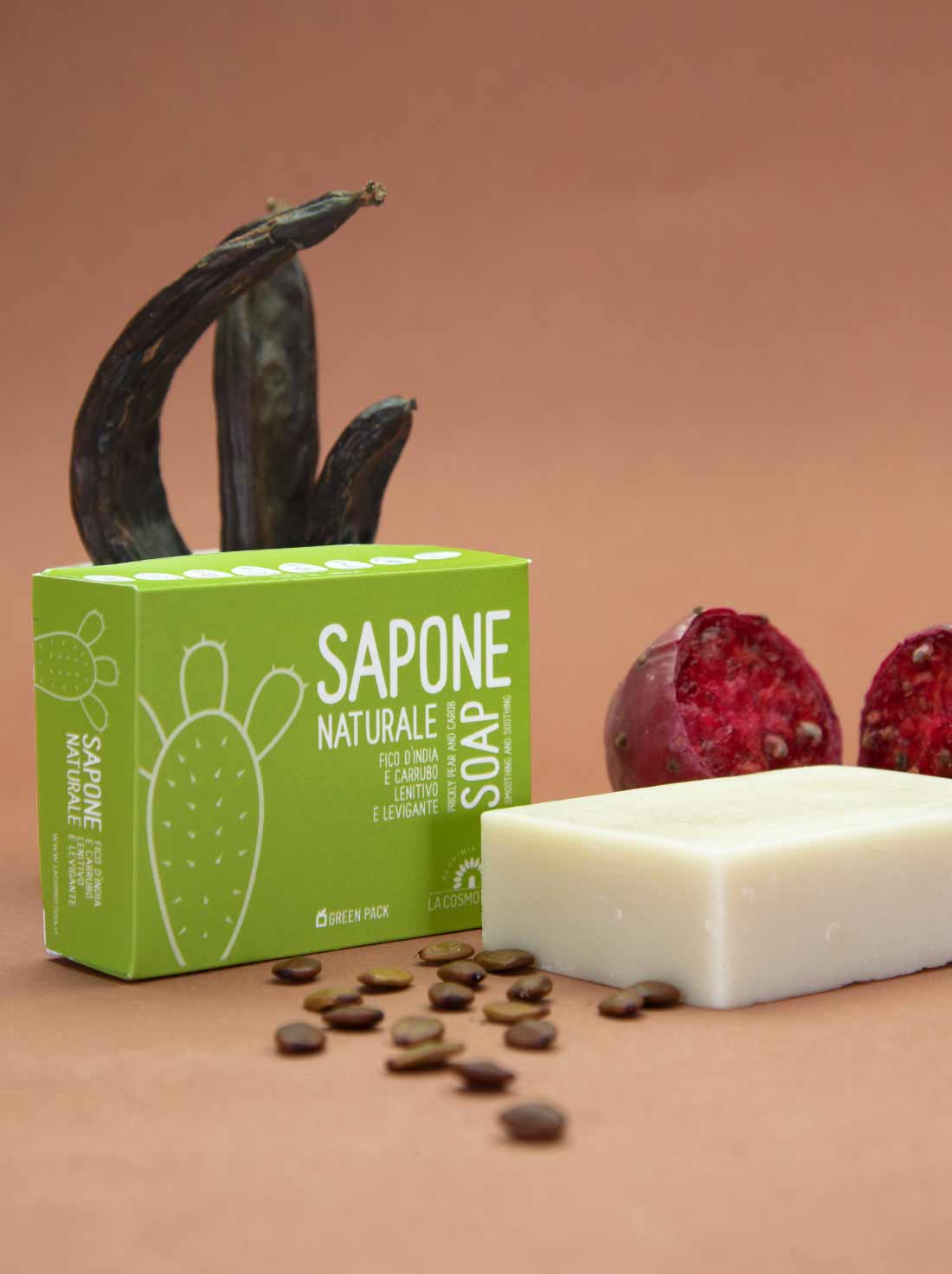 La Cosmottega Sapone Fico d'India e Carrubo 120 g