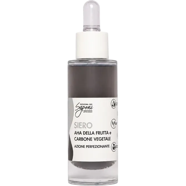 Officina dei Saponi Bifasica AHA Frutta Carbone Siero Viso perfezionante