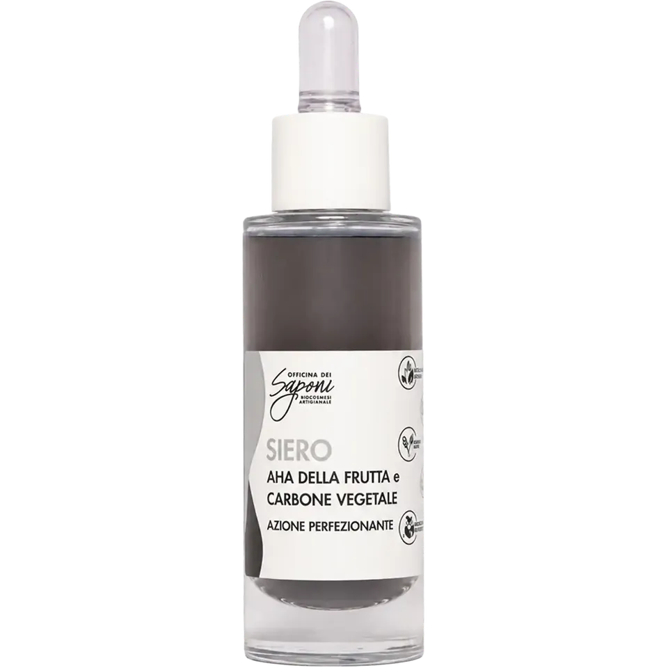 Officina dei Saponi Bifasica AHA Frutta Carbone Siero Viso perfezionante