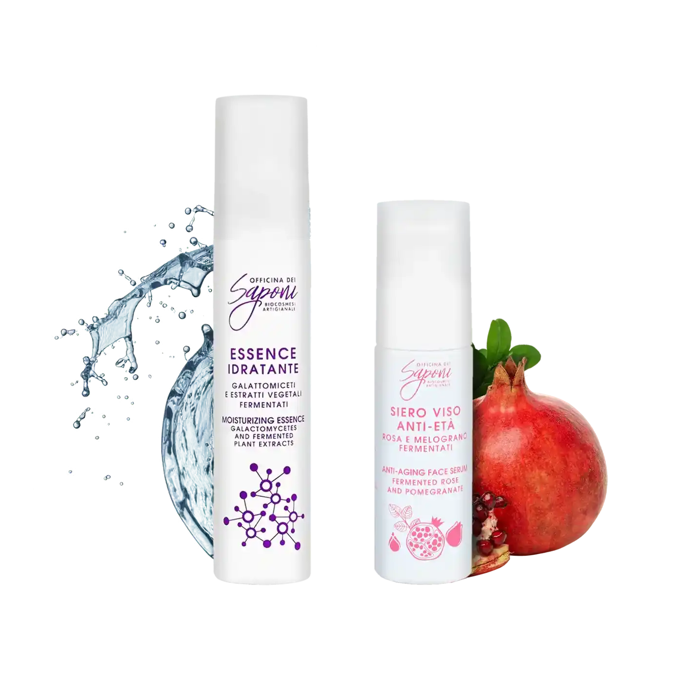 Officina dei Saponi Viso ai Fermentati Kit Essence e Siero Antietà