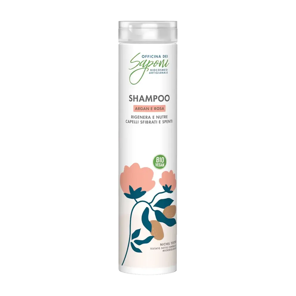 Officina dei Saponi Argan e Rosa Shampoo Capelli Sfibrati