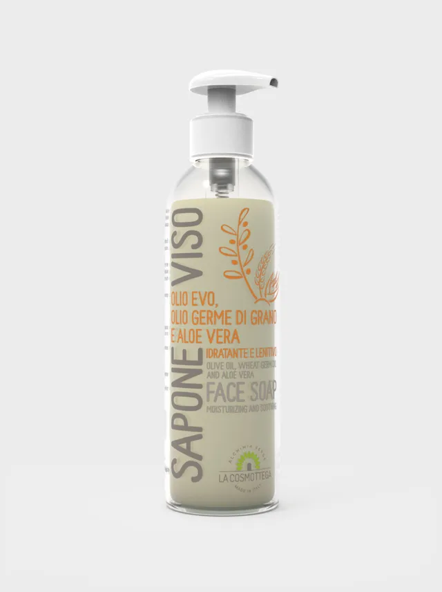 La Cosmottega Olio Evo Sapone Liquido Viso 200 ml all'aloe