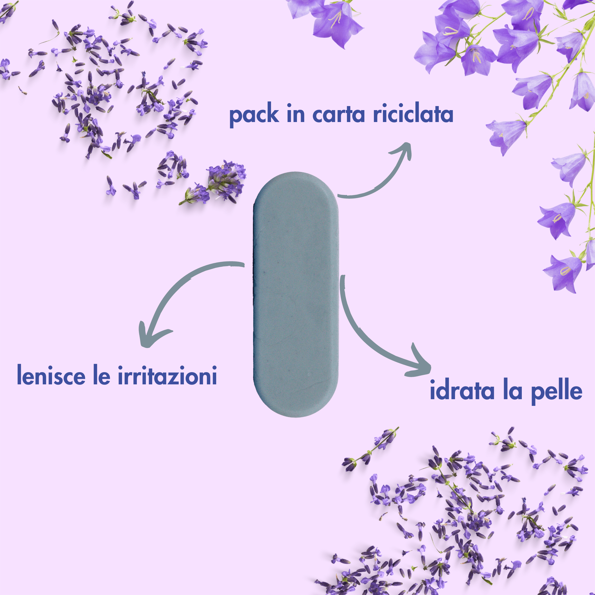 Officina dei Saponi Iris e Lavanda deodorante solido lenitivo