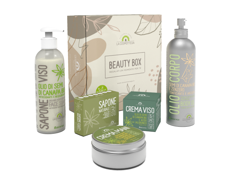 La Cosmottega Beauty Box Canapa Bio 5 pezzi viso corpo