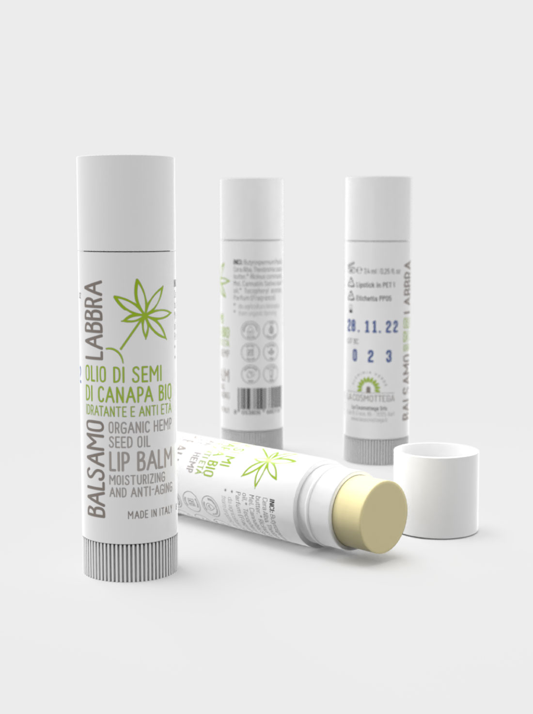 La Cosmottega Canapa balsamo labbra 5 ml olio canapa bio