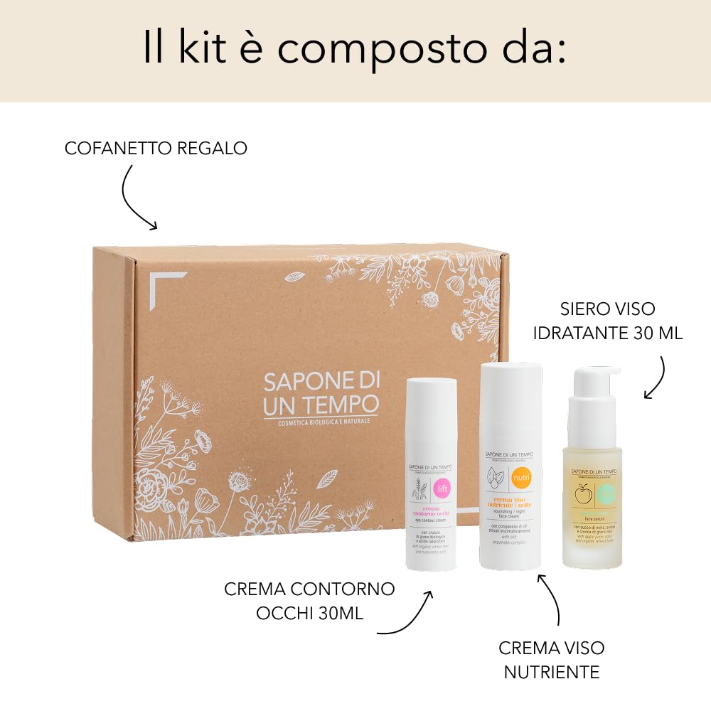 Sapone di un Tempo Kit da Viaggio kit viso notte siero contorno occhi