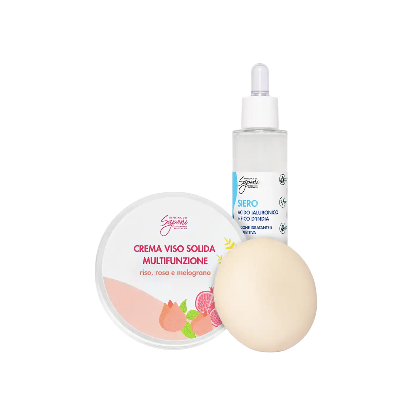 Officina dei Saponi Viso Kit Siero + Crema Solida idratante