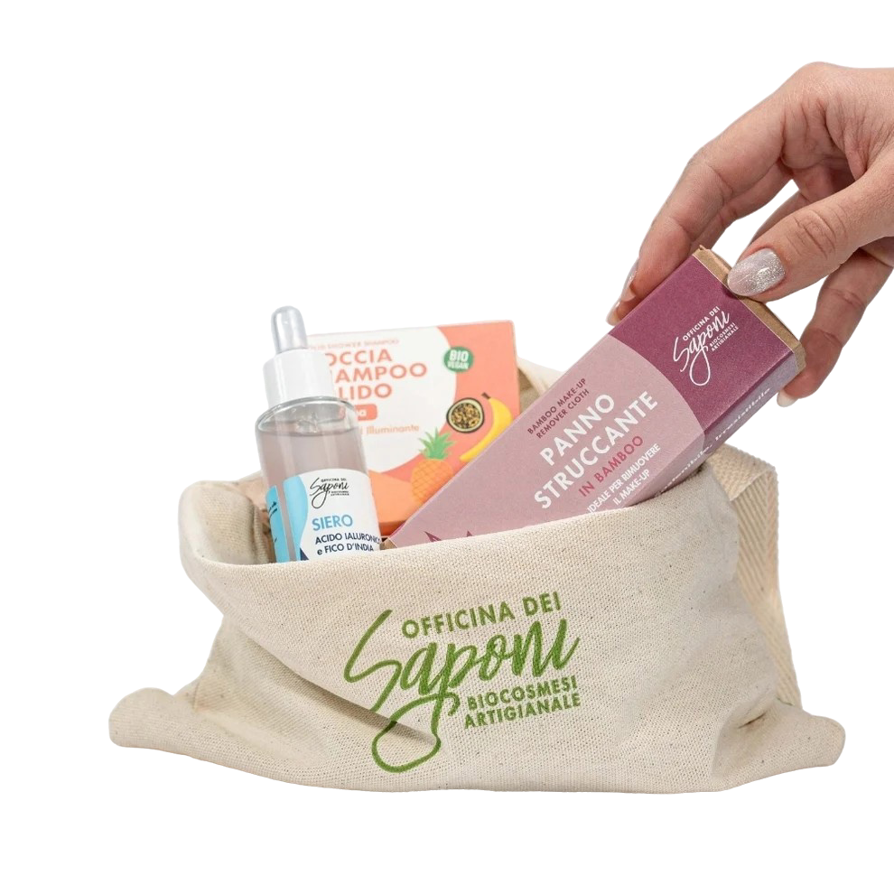 Officina dei Saponi Pochette per cosmetici solidi viaggio