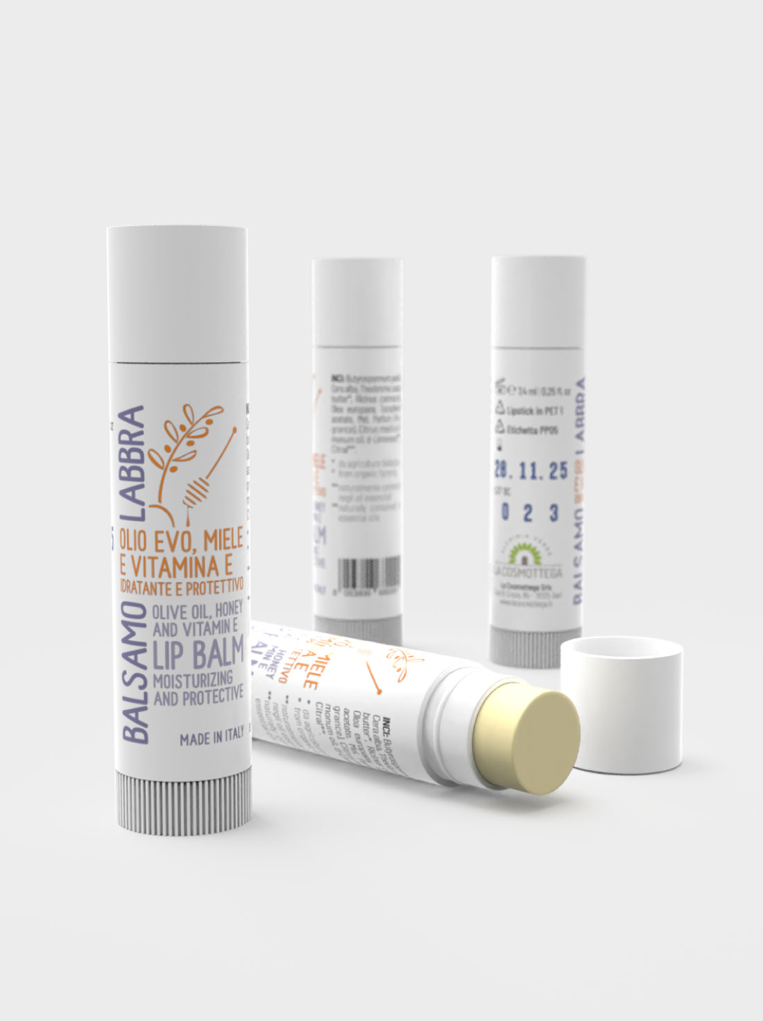 La Cosmottega Balsamo Labbra Olio Evo Miele 5 ml protettivo