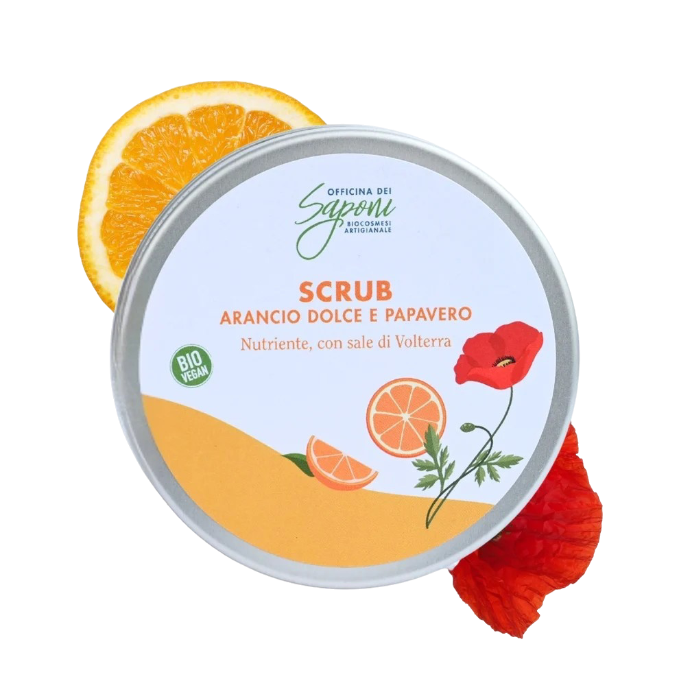 Officina dei Saponi Arancio e Papavero Scrub Corpo al Sale