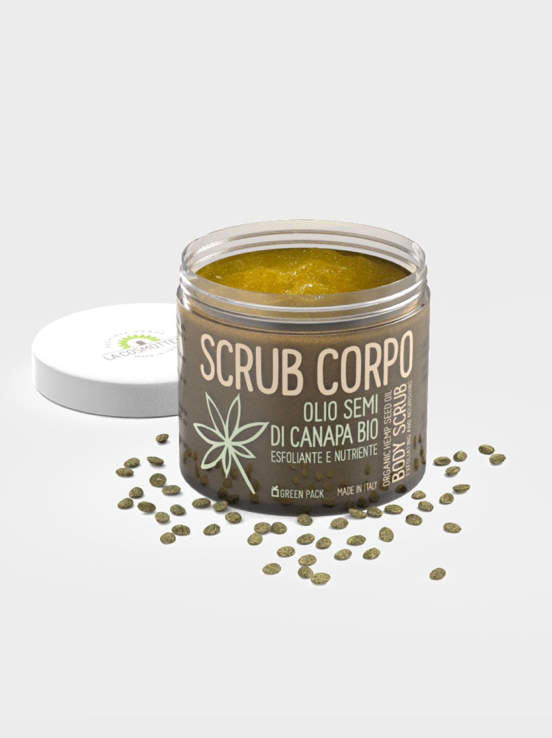 La Cosmottega Scrub Corpo Canapa Bio emolliente uso doccia