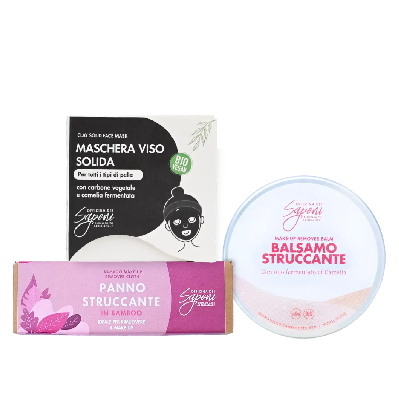 Officina dei Saponi Coccola la Sera kit viso 3 pezzi argilla