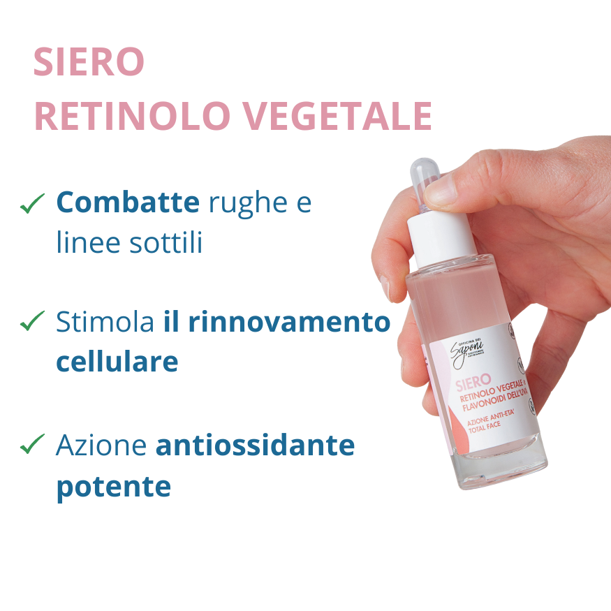 Officina dei Saponi Rosa siero viso anti-età retinolo uva
