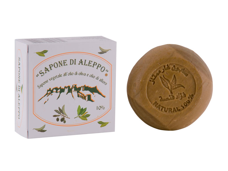 Noire di Hammam Sapone di Aleppo saponetta 100 g olio alloro 10%