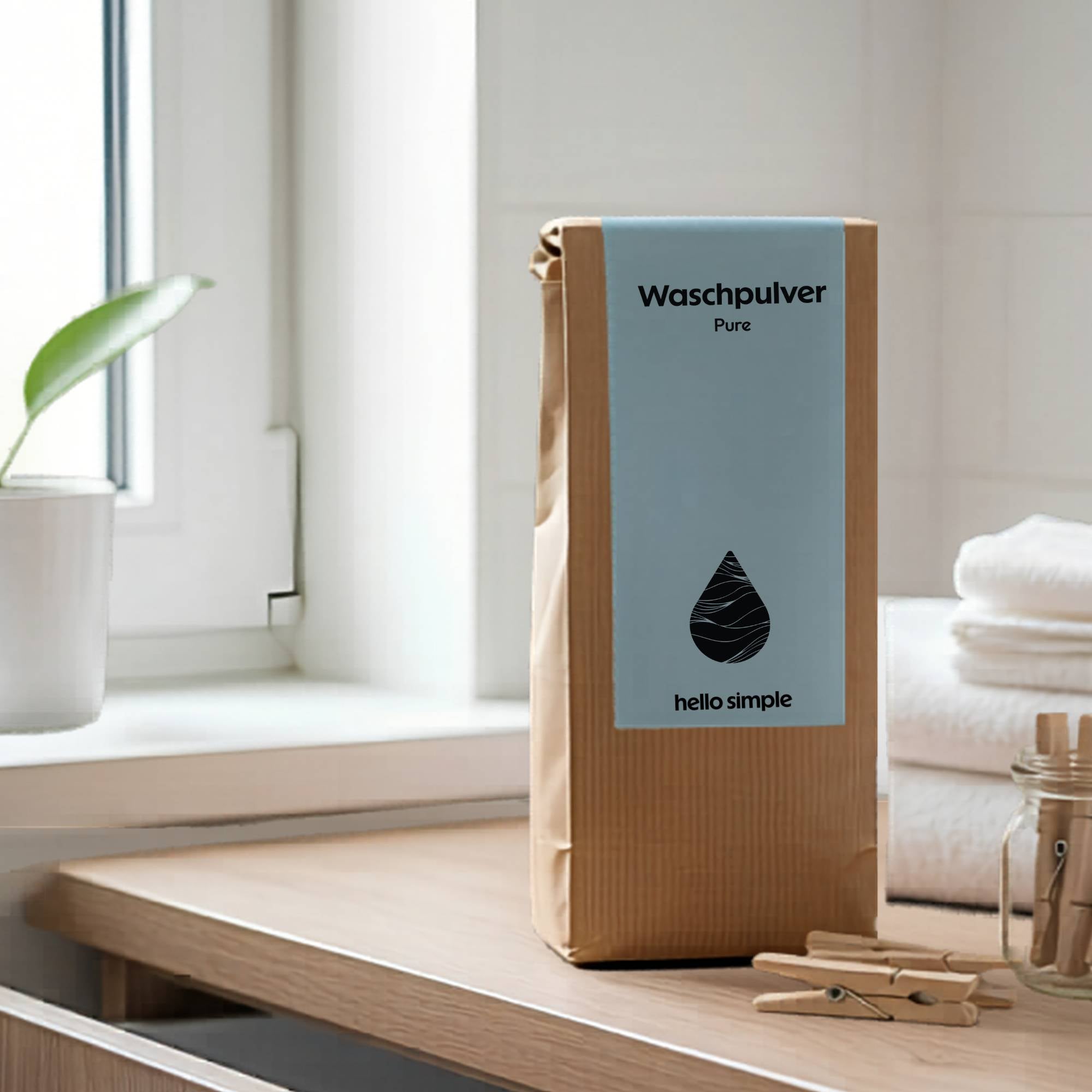 hello simple Pure Detersivo Bucato in Polvere Senza Profumo 700 g