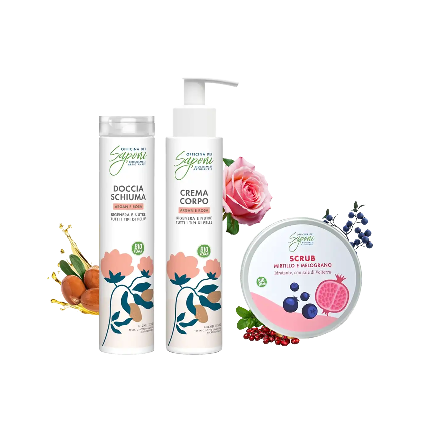 Officina dei Saponi Routine Corpo Pelle Secca Argan Kit 3pz