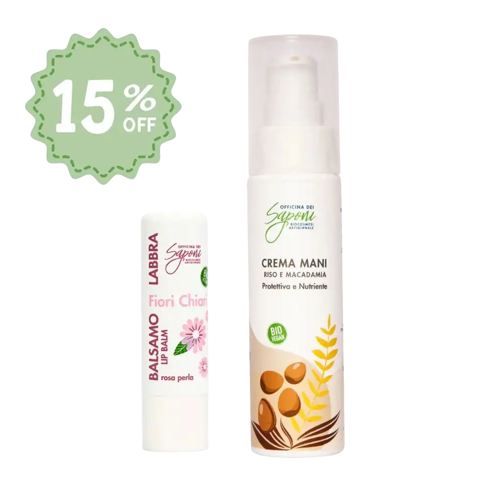 Officina dei Saponi Crema Mani + Balsamo Labbra kit idratante