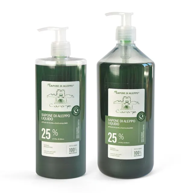 Noire di Hammam Sapone di Aleppo liquido 400 ml olio alloro 25%