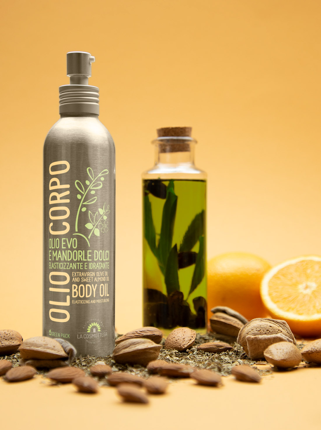 La Cosmottega Olio Evo Olio Corpo Mandorle Dolci 200 ml elasticizzante