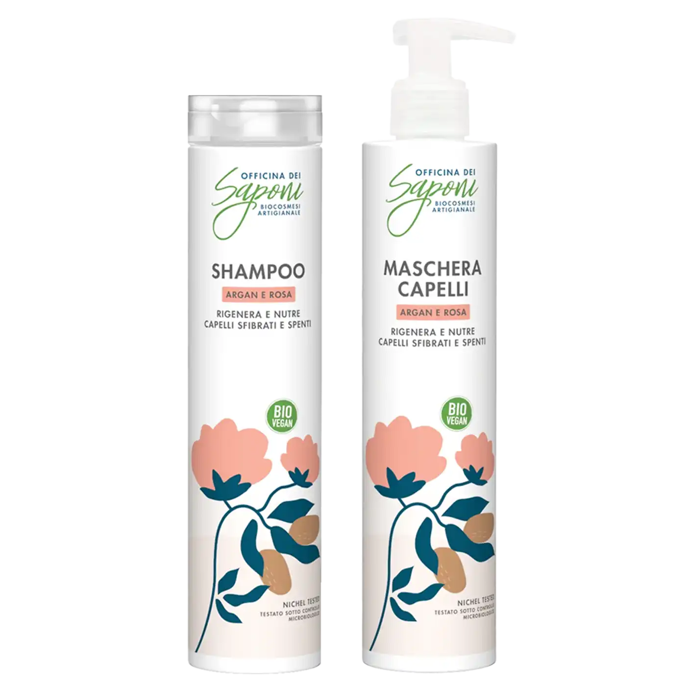 Officina dei Saponi Argan e Rosa Kit Shampoo e Maschera