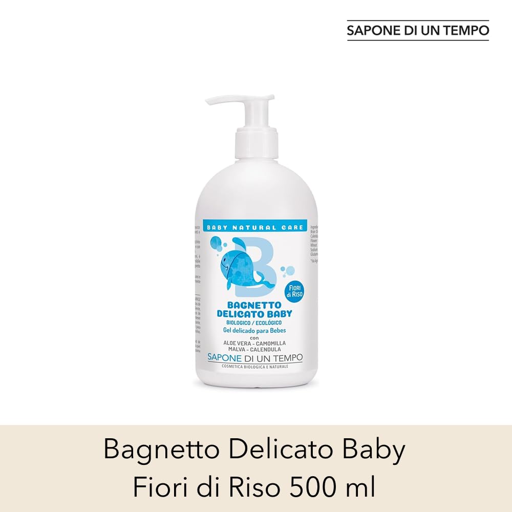 Sapone di un Tempo Baby Bagnetto Delicato Fiori di Riso 500 ml pelle sensibile