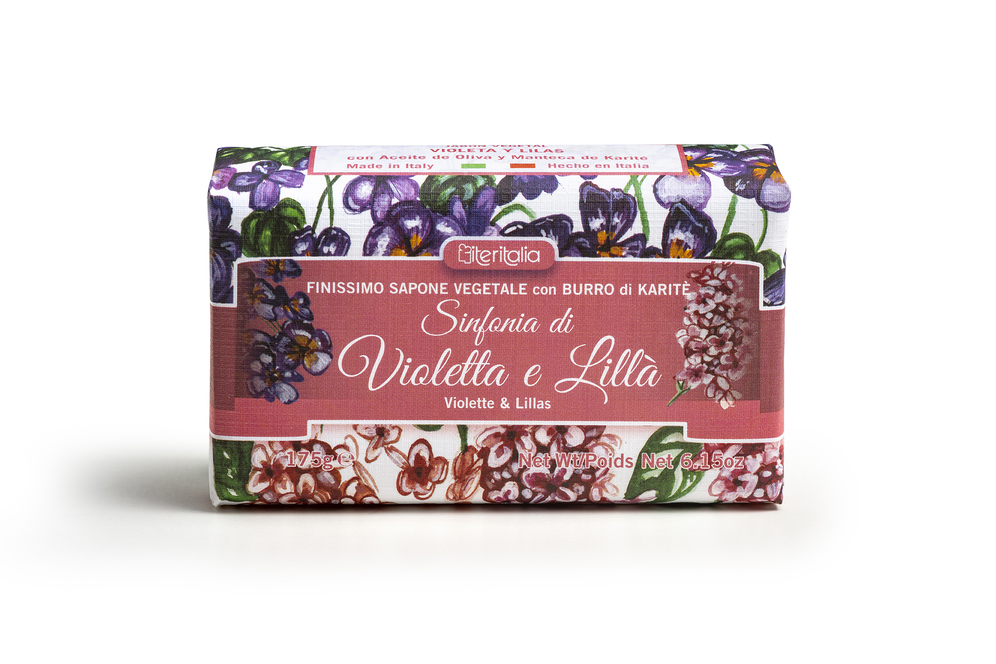 Iteritalia Sinfonie Floreali sapone 175 g violetta lilla
