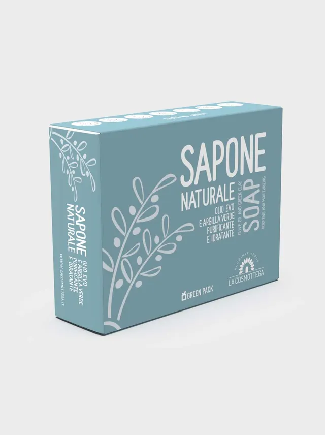 La Cosmottega Olio Evo e Argilla Verde Sapone Solido 120 g
