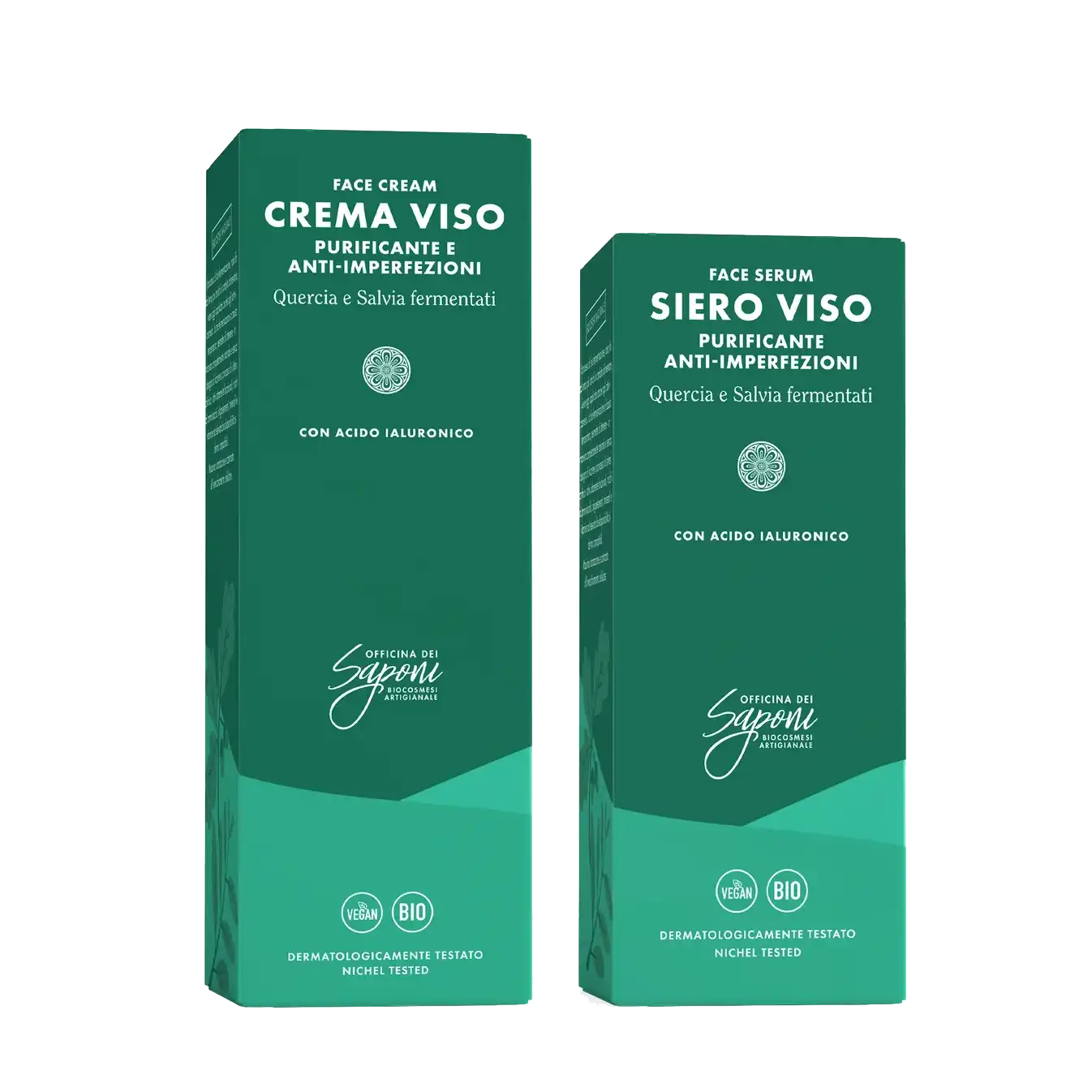 Officina dei Saponi Viso Fermentati Kit Crema e Siero Purificante anti-imperfezioni