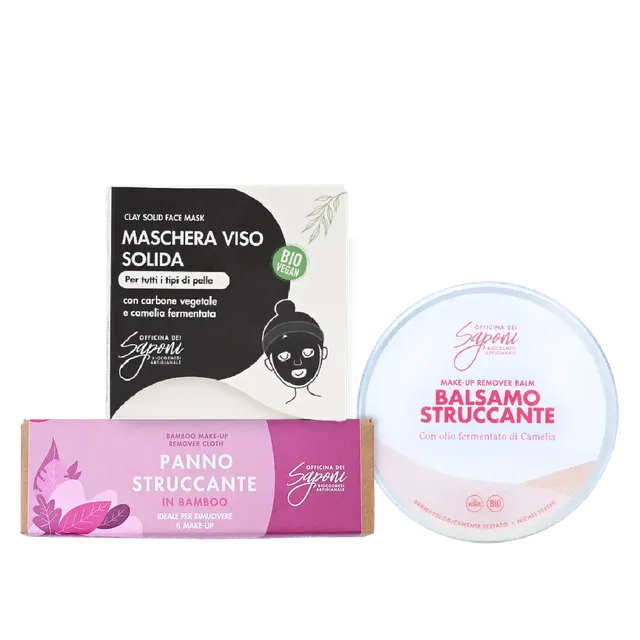 Officina dei Saponi Coccola la Sera kit viso 3 pezzi argilla