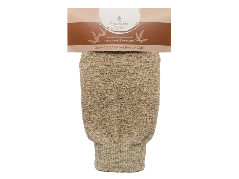 Noire di Hammam Filiderba guanto canapa e rame esfoliante