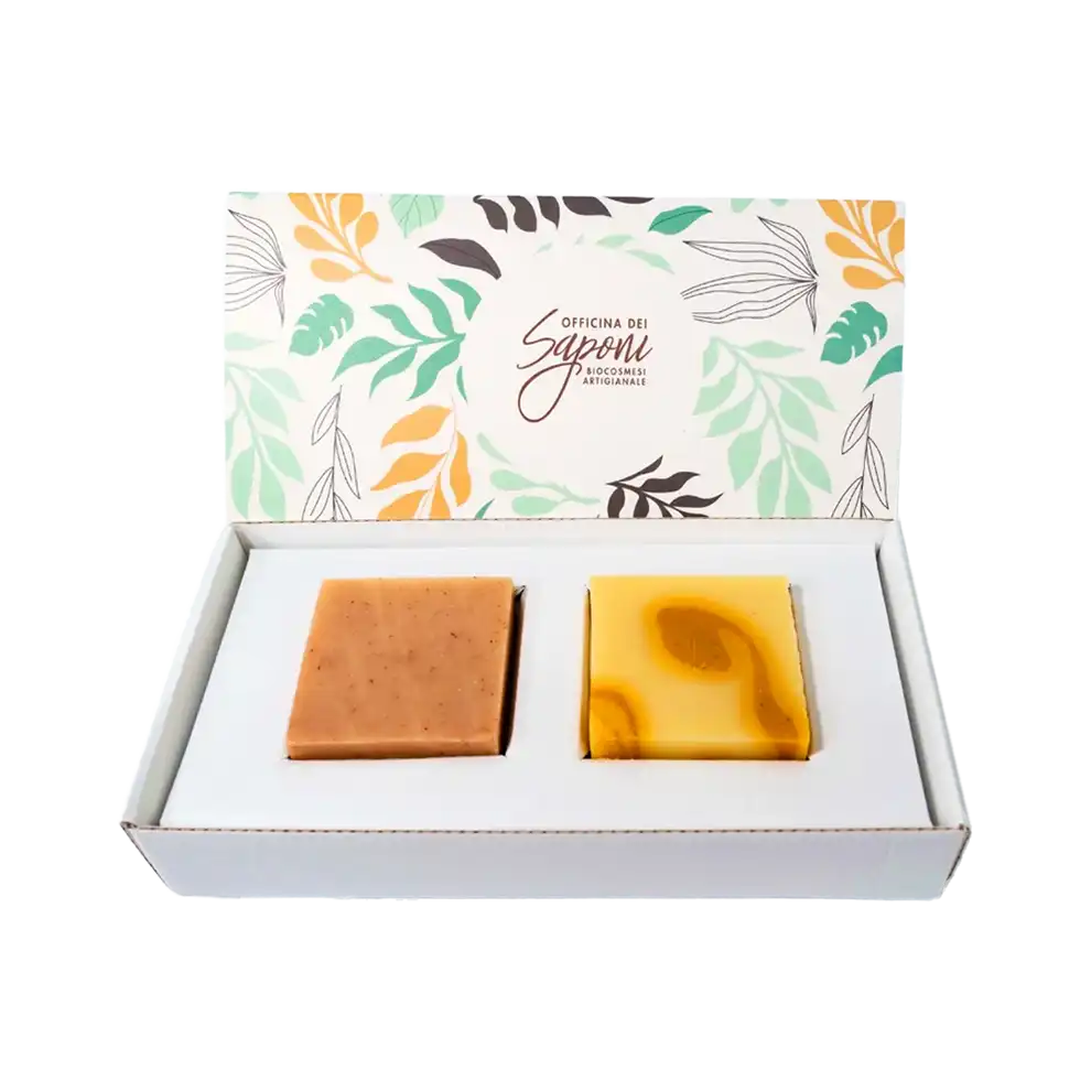 Officina dei Saponi Box Regalo 2 Saponi Solidi oli vegetali