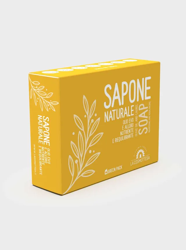 La Cosmottega Olio Evo e Alloro sapone solido 120 g pelli impure