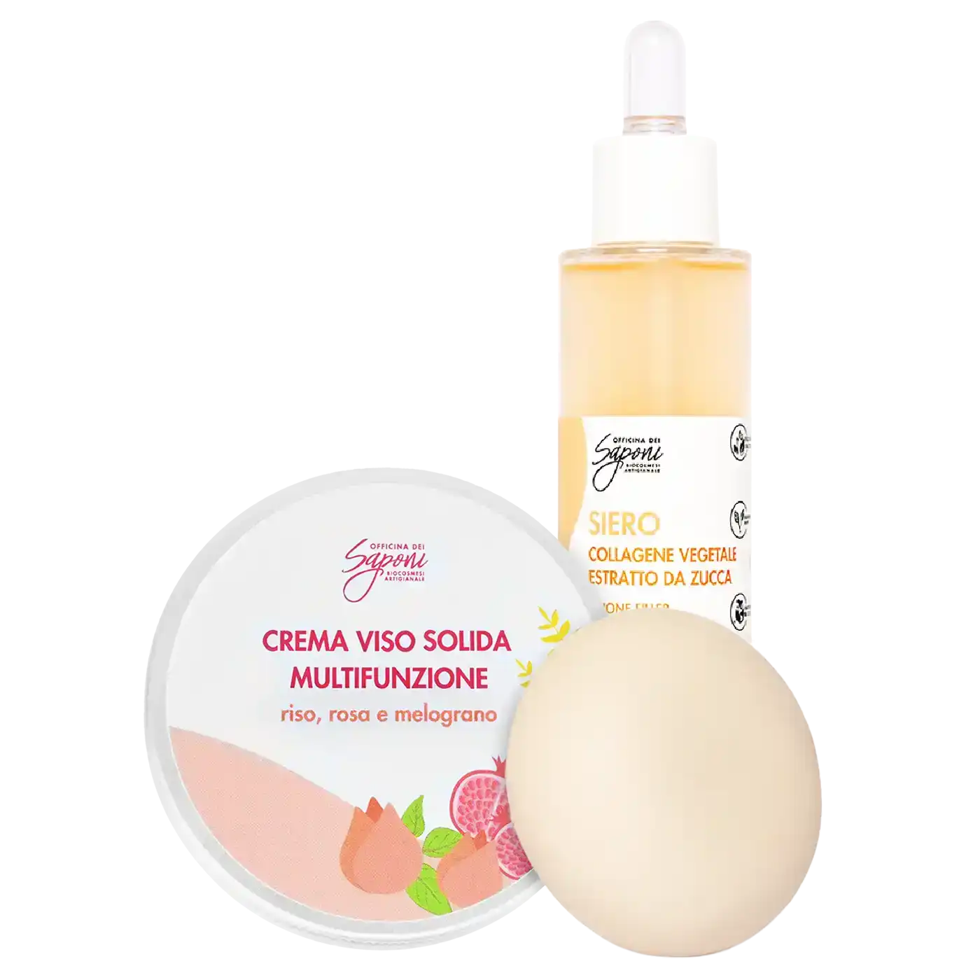 Officina dei Saponi kit siero filler + crema viso solida