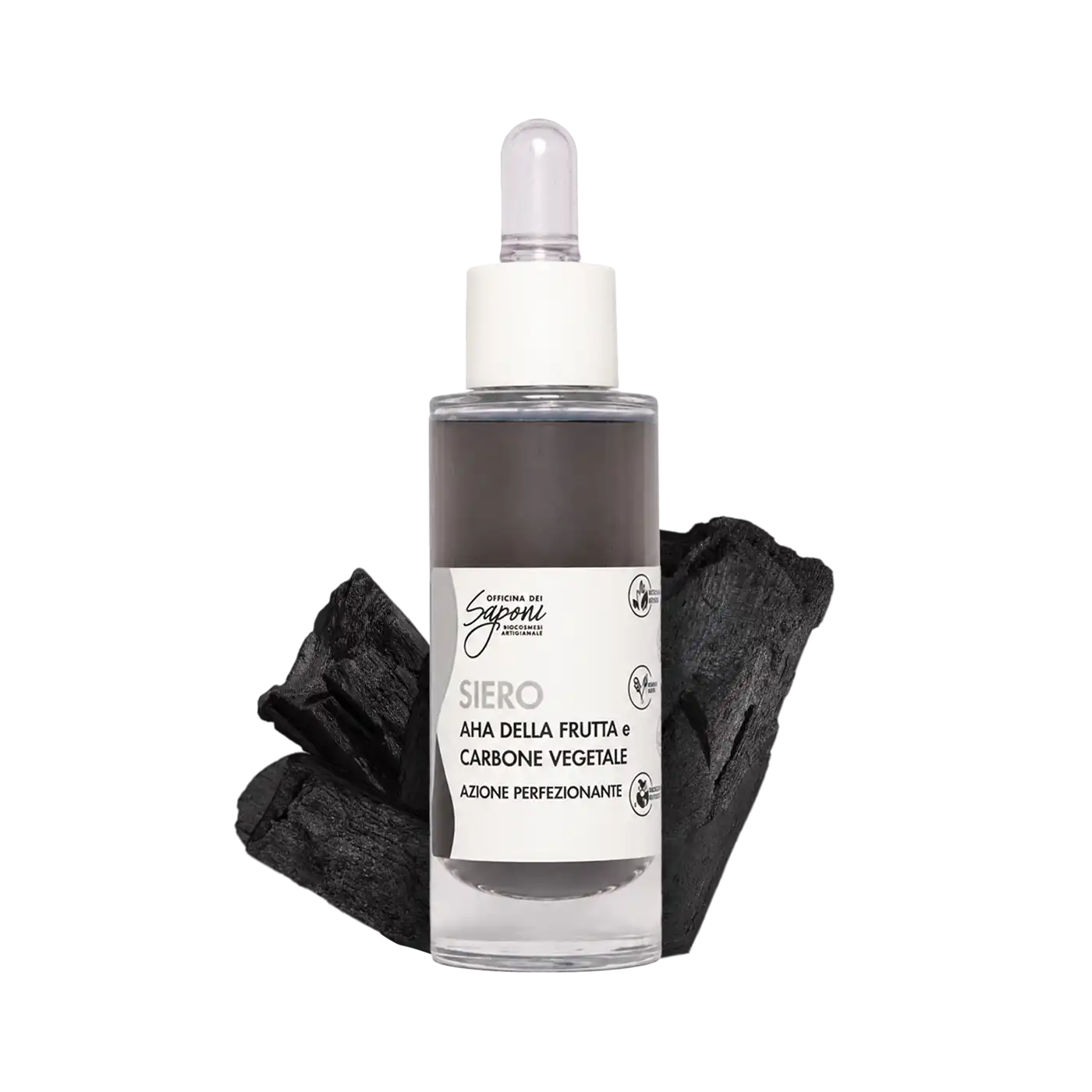 Officina dei Saponi Bifasica AHA Frutta Carbone Siero Viso perfezionante