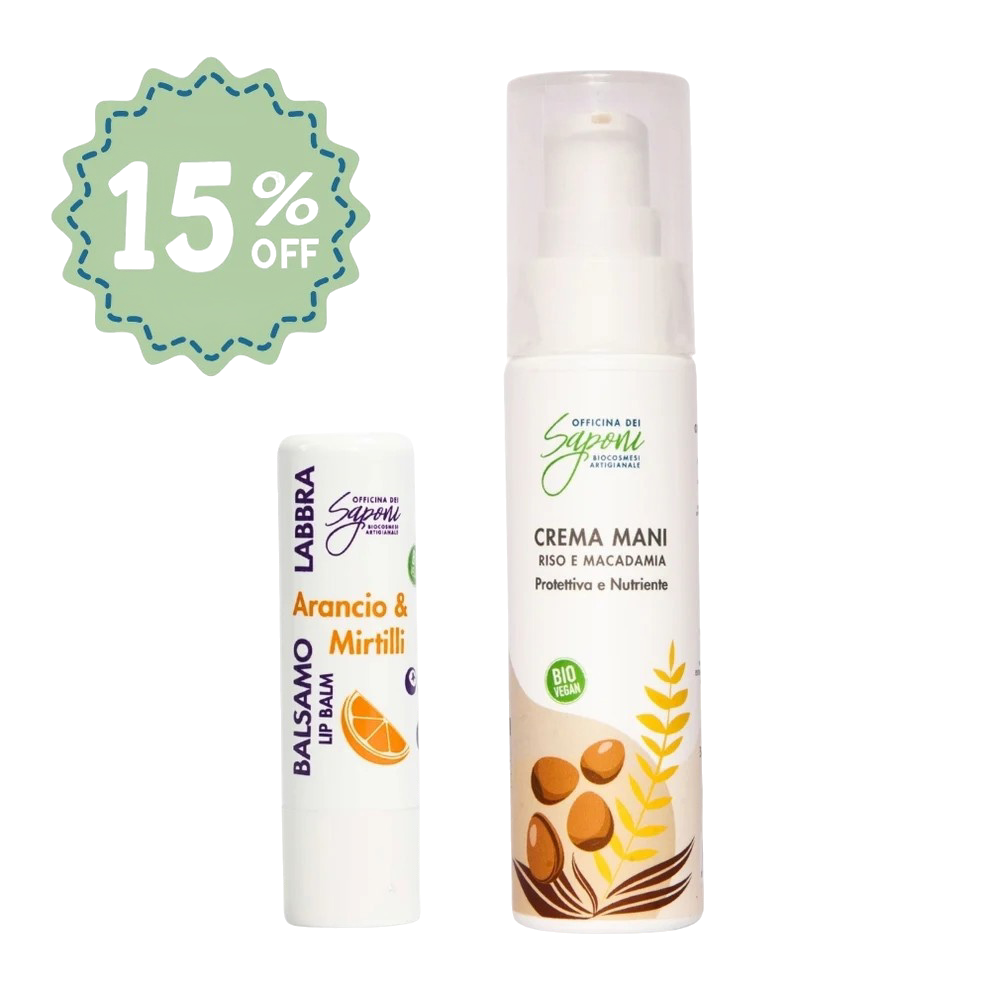 Officina dei Saponi Crema Mani + Balsamo Labbra kit idratante
