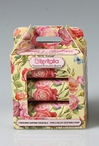 Iteritalia Cofanetto 3 Saponi 125 g Rosa Gelsomino Lavanda